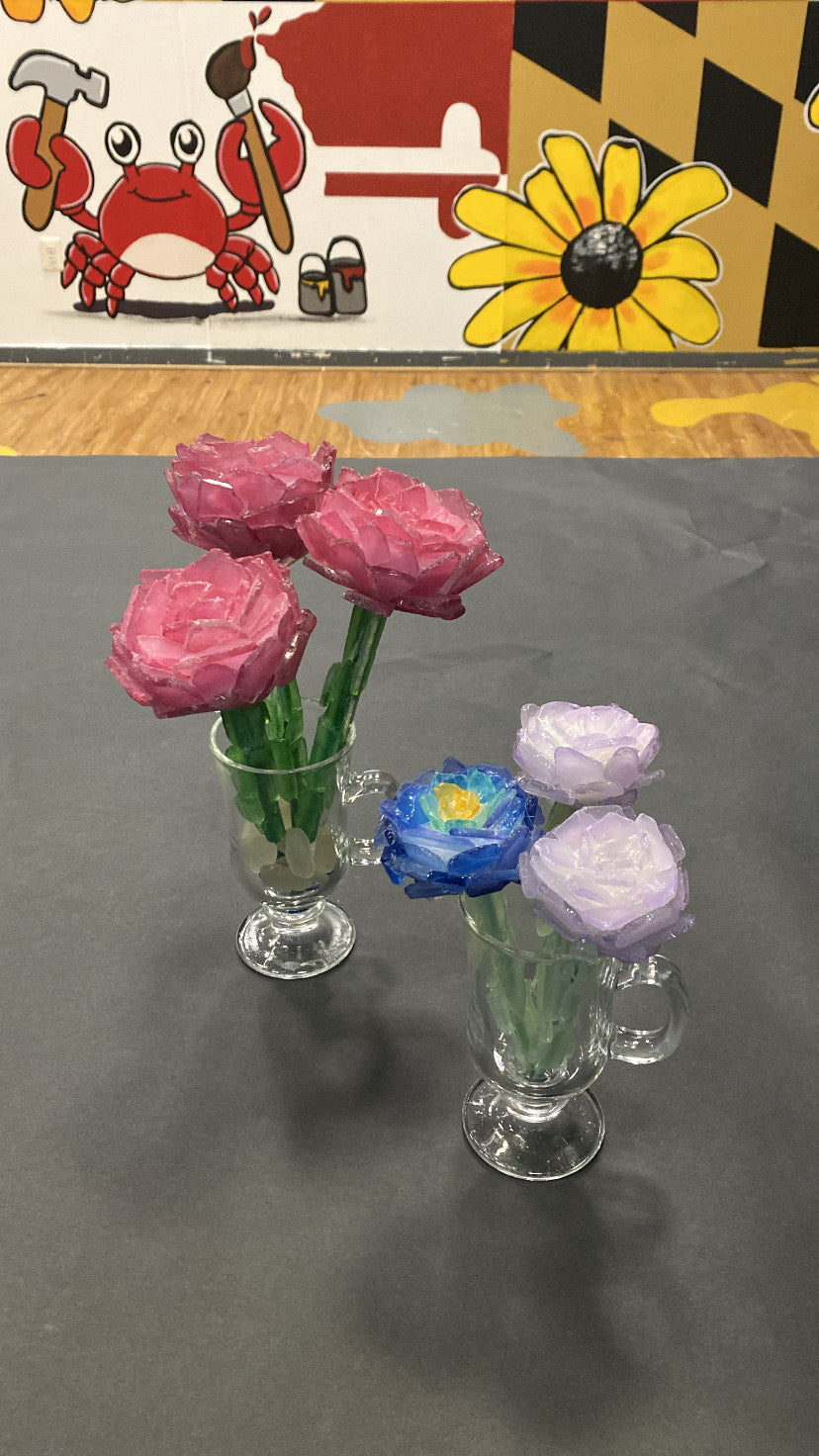 Sea Glass Roses