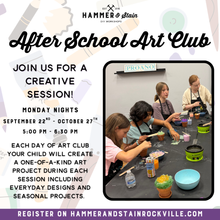 09.22.2025-10.27.2025 (5pm)- After School Art Club: REGISTER FOR ALL SESSIONS HERE