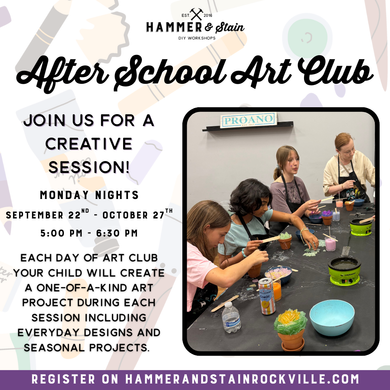 09.22.2025-10.27.2025 (5pm)- After School Art Club: REGISTER FOR ALL SESSIONS HERE