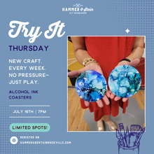 07.16.2026 (7pm)- Try It Thursday: Alcohol Ink Coaster Set