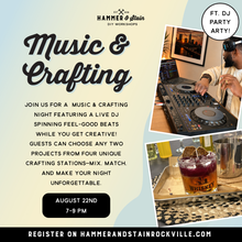 08.22.2026 (7pm)- Music & Crafts