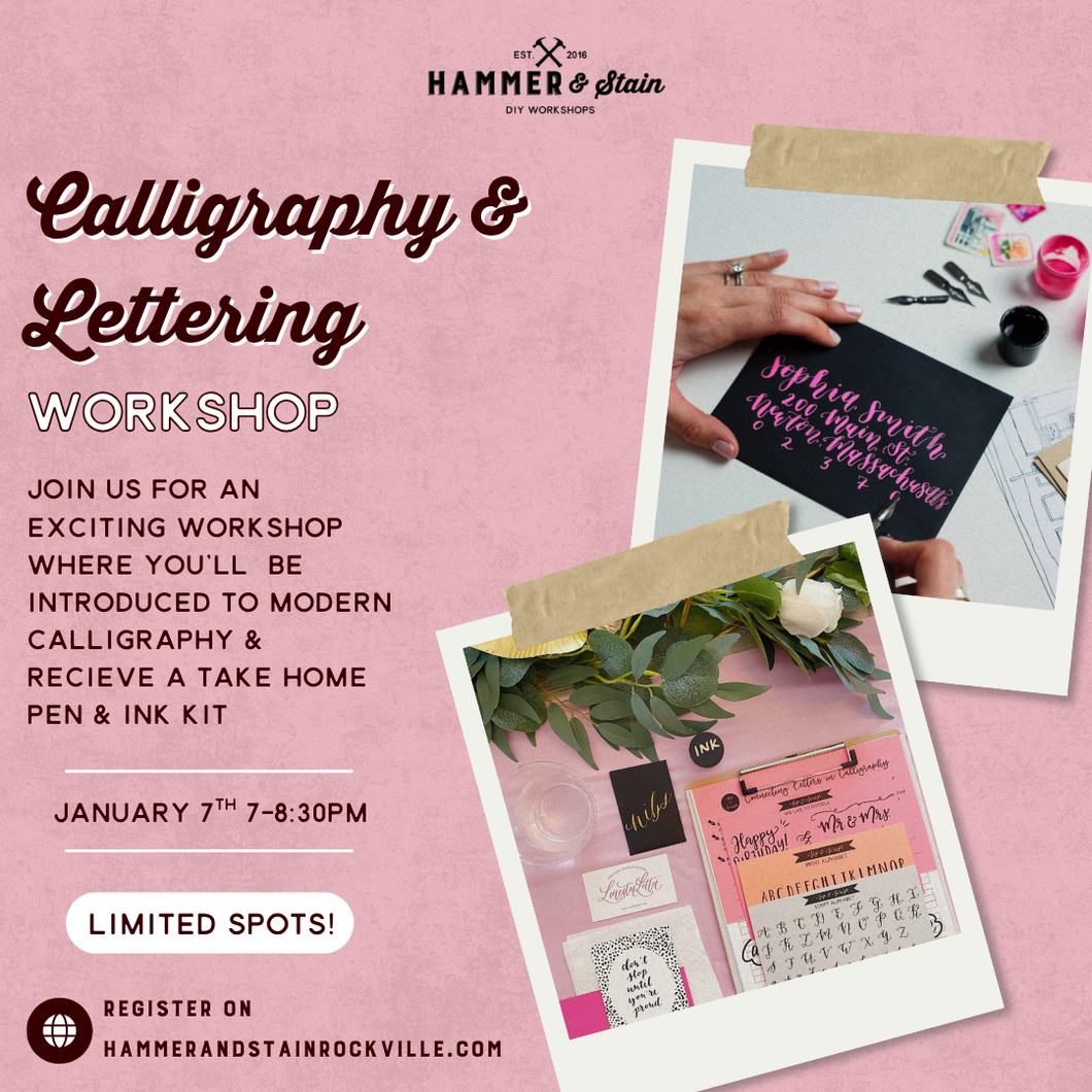 01.07.2026 (7pm)- Calligraphy & Lettering Workshop