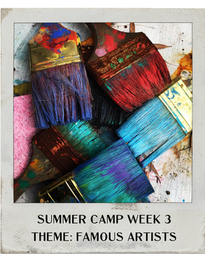 07.22.2024- 07.26.2024- Summer Camp: Week 3 Famous Artists