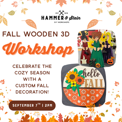 09.07.2025 (2pm)- Fall 3D Wooden Signs