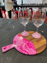 05.23.2025 (7pm) - Resin Cutting Board and Painted Wine Glass