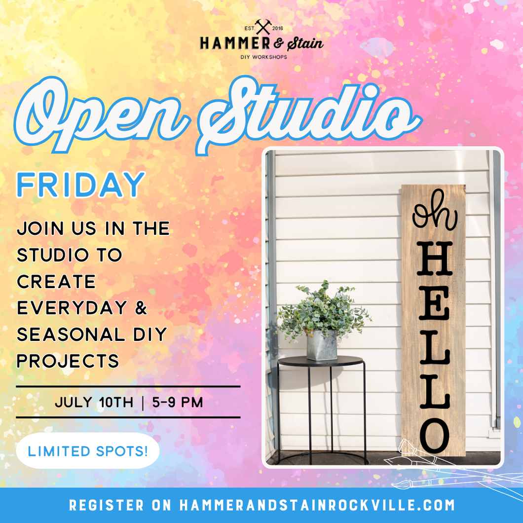 07.10.2026 (5pm)- Open Studio Friday