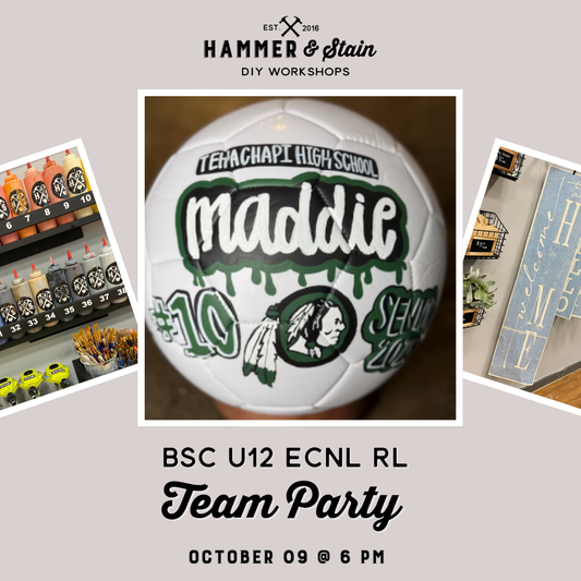 10.09.2026 (6pm)- BSC U12 ECNL RL Team Soccer Ball Decorating Party