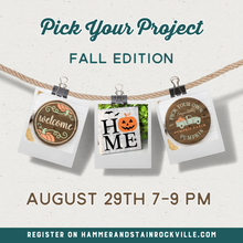 08.29.2025 (7pm)- Pick Your Project : Fall Edition