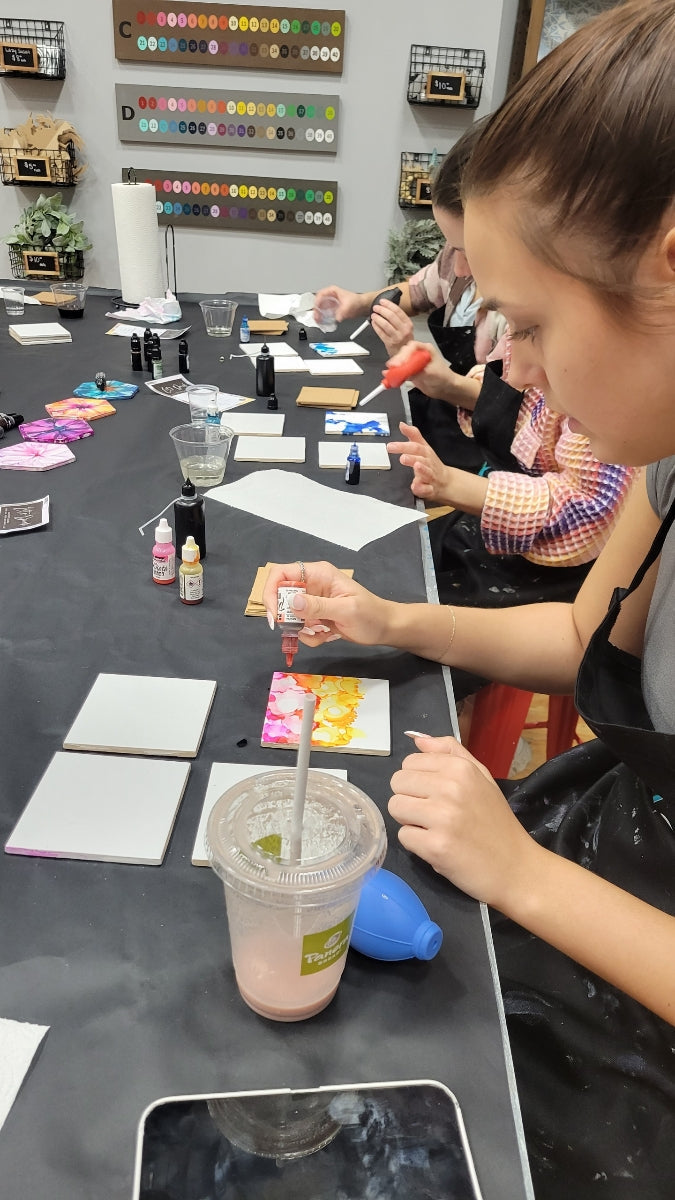 09.16.2026 (7pm)- Wine Wednesday: Alcohol Ink Coaster Set