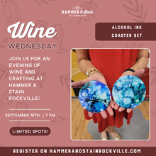 09.16.2026 (7pm)- Wine Wednesday: Alcohol Ink Coaster Set