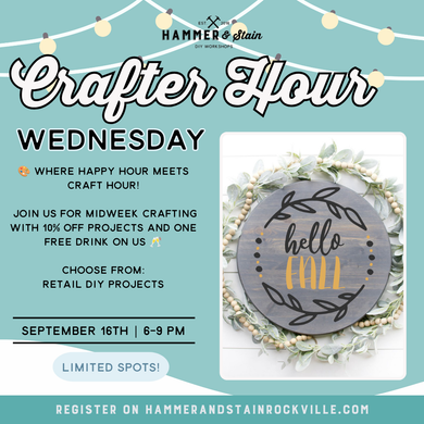 09.16.2026 (6pm)- Crafter Hour Wednesday