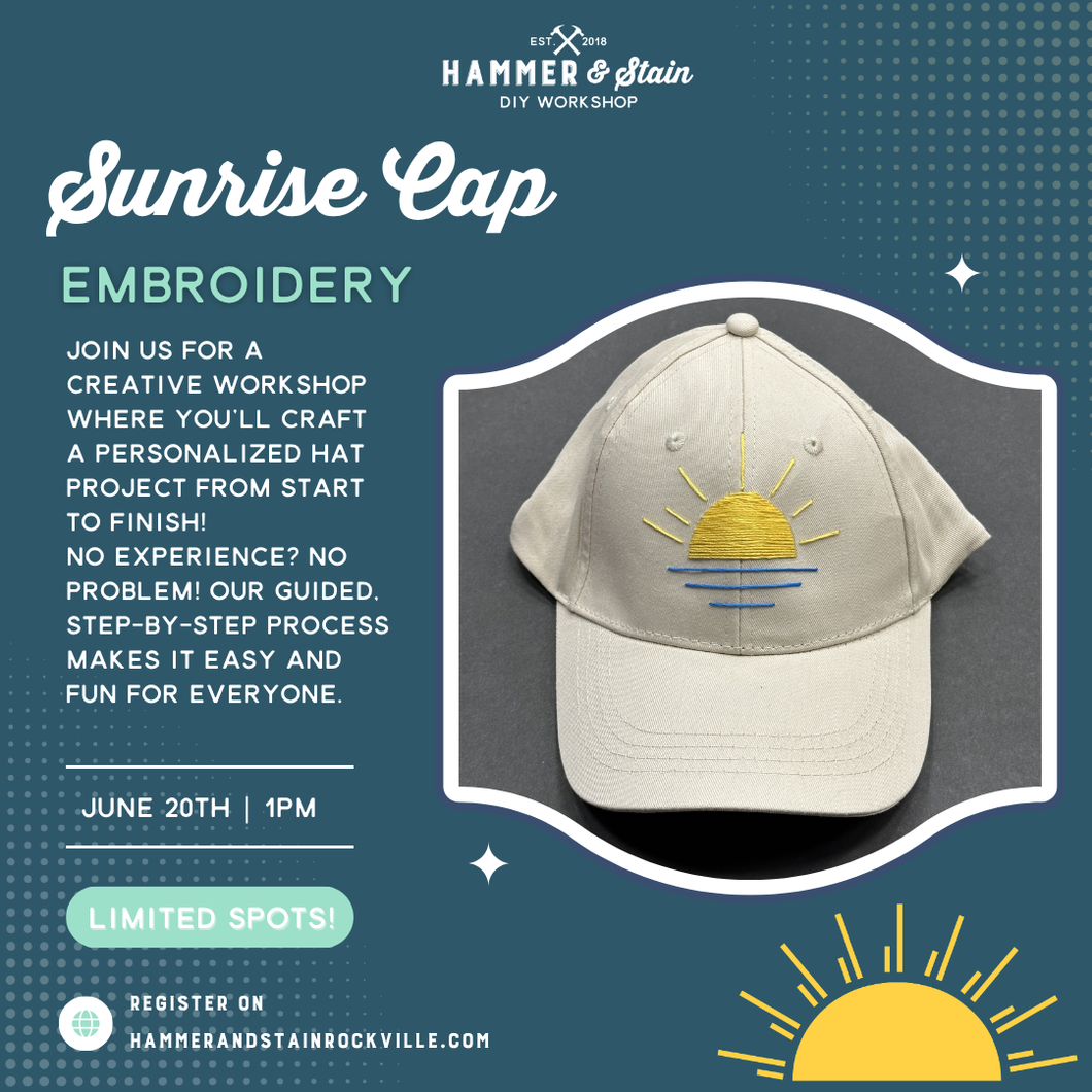 06.20.2026 (2pm)- Sunrise Cap Embroidery